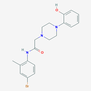 molecular formula C19H22BrN3O2 B12192014 N-(4-bromo-2-methylphenyl)-2-[4-(2-hydroxyphenyl)piperazin-1-yl]acetamide 