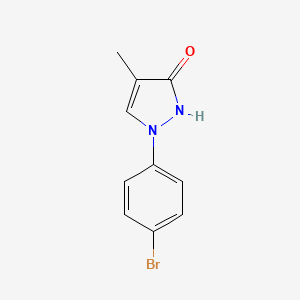 molecular formula C10H9BrN2O B1219202 1-(4-溴苯基)-4-甲基-1H-吡唑-3-醇 CAS No. 24835-01-6