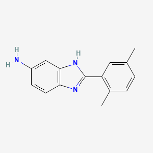 molecular formula C15H15N3 B1219205 2-(2,5-dimethylphenyl)-3H-benzimidazol-5-amine 