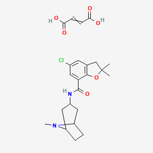 molecular formula C23H29ClN2O6 B1219226 Zatosetron (maleate) 