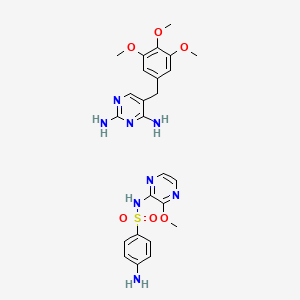 molecular formula C25H30N8O6S B1219229 Kelfiprim CAS No. 50933-06-7
