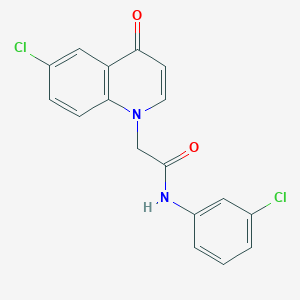 molecular formula C17H12Cl2N2O2 B12192352 2-(6-chloro-4-oxoquinolin-1(4H)-yl)-N-(3-chlorophenyl)acetamide 