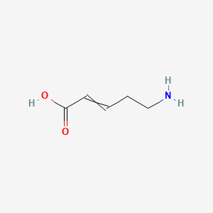 molecular formula C5H9NO2 B1219236 2-Pentenoic acid, 5-amino-, (Z)- 
