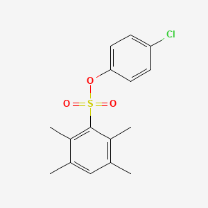 molecular formula C16H17ClO3S B12192394 4-Chlorophenyl 2,3,5,6-tetramethylbenzenesulfonate 