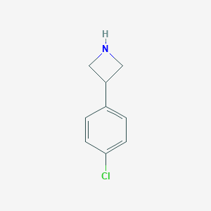 molecular formula C9H10ClN B121924 3-(4-Chlorophenyl)azetidine CAS No. 7215-02-3