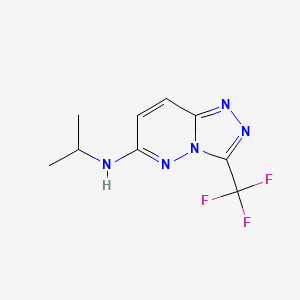 molecular formula C9H10F3N5 B12192407 N-(propan-2-yl)-3-(trifluoromethyl)-[1,2,4]triazolo[4,3-b]pyridazin-6-amine 