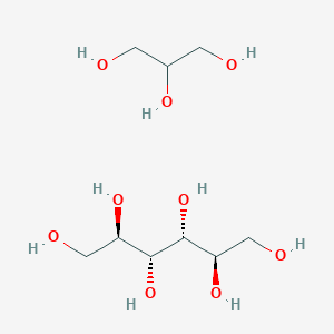molecular formula C9H22O9 B1219242 D-Mannitol, mixt. with 1,2,3-propanetriol CAS No. 77621-88-6