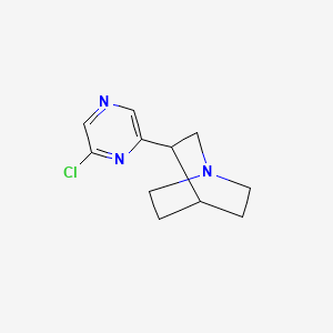 molecular formula C11H14ClN3 B1219244 3-(6-Chloropyrazin-2-YL)quinuclidine 
