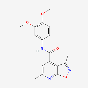 molecular formula C17H17N3O4 B12192440 N-(3,4-dimethoxyphenyl)-3,6-dimethyl[1,2]oxazolo[5,4-b]pyridine-4-carboxamide 