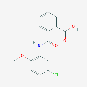 molecular formula C15H12ClNO4 B12192446 2-[(5-Chloro-2-methoxyphenyl)carbamoyl]benzoic acid CAS No. 38370-62-6