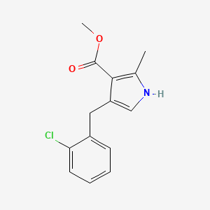 molecular formula C14H14ClNO2 B12192506 methyl 4-[(2-chlorophenyl)methyl]-2-methyl-1H-pyrrole-3-carboxylate 