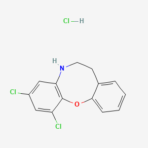 molecular formula C14H12Cl3NO B1219252 1,3-Dichloro-6,7-dihydro-5H-dibenz(b,g)-1,4-oxazocine CAS No. 93565-45-8
