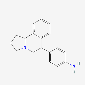 molecular formula C18H20N2 B1219253 4-(1,2,3,5,6,10b-Hexahydropyrrolo[2,1-a]isoquinolin-6-yl)aniline CAS No. 105234-91-1