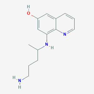 molecular formula C14H19N3O B1219255 6-Quinolinol, 8-[(4-amino-1-methylbutyl)amino]- CAS No. 80038-07-9