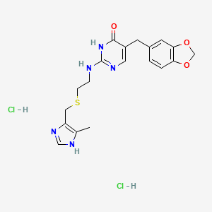 molecular formula C19H23Cl2N5O3S B1219261 Oxmetidine hydrochloride CAS No. 63204-23-9