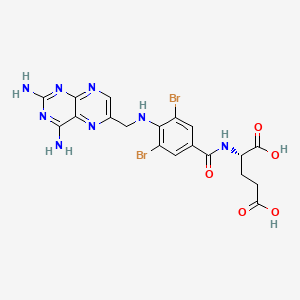molecular formula C19H18Br2N8O5 B1219263 3',5'-Dibromoaminopterin CAS No. 1948-22-7