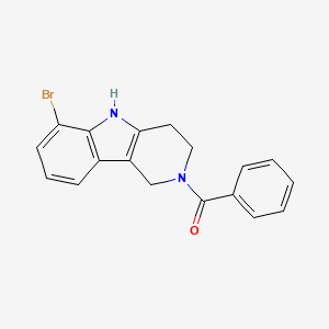 molecular formula C18H15BrN2O B12192652 2-benzoyl-6-bromo-2,3,4,5-tetrahydro-1H-pyrido[4,3-b]indole 