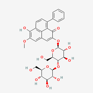 molecular formula C32H34O14 B1219267 Haemocorin CAS No. 11034-94-9