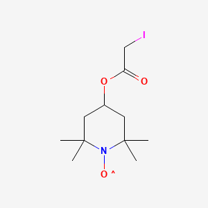 molecular formula C11H19INO3 B1219273 {4-[(Iodoacetyl)oxy]-2,2,6,6-tetramethylpiperidin-1-yl}oxidanyl CAS No. 36775-20-9