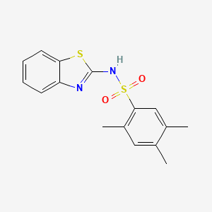 molecular formula C16H16N2O2S2 B12192820 N-(1,3-benzothiazol-2-yl)-2,4,5-trimethylbenzenesulfonamide 