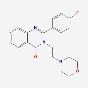 molecular formula C20H20FN3O2 B12192871 2-(4-fluorophenyl)-3-[2-(morpholin-4-yl)ethyl]quinazolin-4(3H)-one 