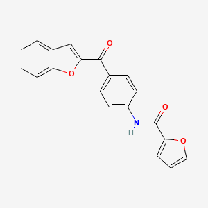 molecular formula C20H13NO4 B12192884 N-[4-(1-benzofuran-2-ylcarbonyl)phenyl]furan-2-carboxamide 