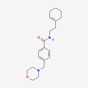 molecular formula C20H28N2O2 B1219289 N-[2-(1-cyclohexenyl)ethyl]-4-(4-morpholinylmethyl)benzamide 