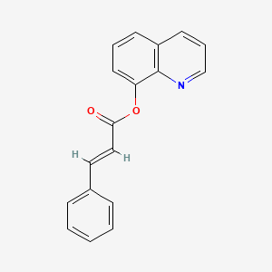 molecular formula C18H13NO2 B1219300 quinolin-8-yl (E)-3-phenylprop-2-enoate 