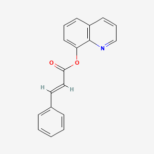 molecular formula C18H13NO2 B1219300 8-(Cinnamoyloxy)quinoline 