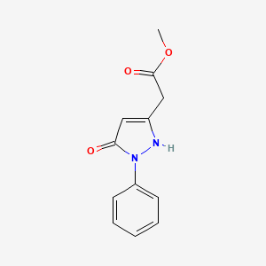 B1219302 methyl (5-hydroxy-1-phenyl-1H-pyrazol-3-yl)acetate CAS No. 105041-27-8