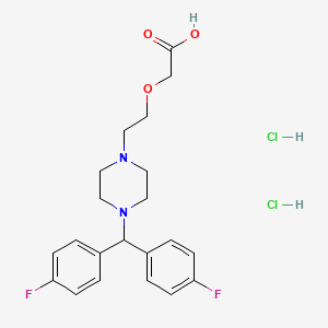 molecular formula C21H26Cl2F2N2O3 B1219313 Efletirizine dihydrochloride CAS No. 225367-66-8