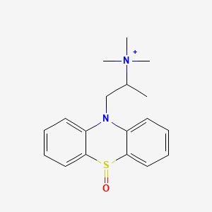 molecular formula C18H23N2OS+ B1219315 10H-Phenothiazine-10-ethanaminium, N,N,N,alpha-tetramethyl-, 5-oxide CAS No. 40746-00-7