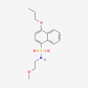 molecular formula C16H21NO4S B12193175 (2-Methoxyethyl)[(4-propoxynaphthyl)sulfonyl]amine 