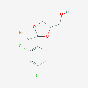 molecular formula C11H11BrCl2O3 B121932 (2-(Bromomethyl)-2-(2,4-dichlorophenyl)-1,3-dioxolan-4-yl)methanol CAS No. 68751-57-5
