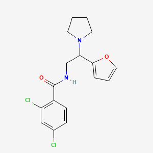molecular formula C17H18Cl2N2O2 B12193205 2,4-dichloro-N-[2-(furan-2-yl)-2-(pyrrolidin-1-yl)ethyl]benzamide 