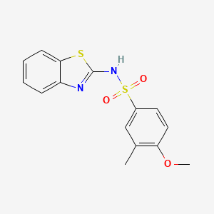 molecular formula C15H14N2O3S2 B12193241 N-(1,3-benzothiazol-2-yl)-4-methoxy-3-methylbenzenesulfonamide 