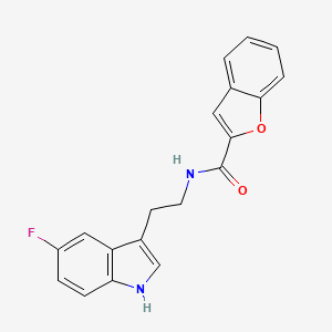 molecular formula C19H15FN2O2 B12193268 N-[2-(5-fluoro-1H-indol-3-yl)ethyl]-1-benzofuran-2-carboxamide 