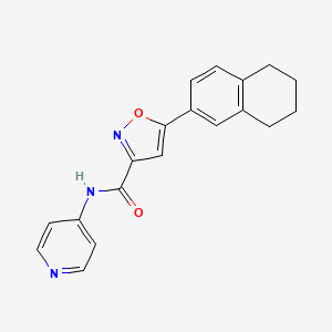 molecular formula C19H17N3O2 B12193270 N-(pyridin-4-yl)-5-(5,6,7,8-tetrahydronaphthalen-2-yl)-1,2-oxazole-3-carboxamide 