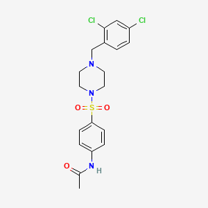 molecular formula C19H21Cl2N3O3S B12193287 N-(4-{[4-(2,4-dichlorobenzyl)piperazin-1-yl]sulfonyl}phenyl)acetamide 