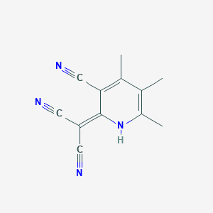 molecular formula C12H10N4 B1219338 2-(3-cyano-4,5,6-trimethyl-1H-pyridin-2-ylidene)propanedinitrile 