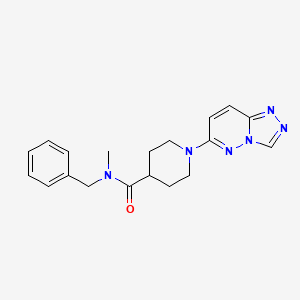 molecular formula C19H22N6O B12193383 N-benzyl-N-methyl-1-([1,2,4]triazolo[4,3-b]pyridazin-6-yl)piperidine-4-carboxamide 