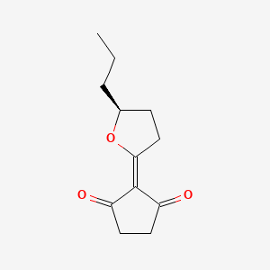 molecular formula C12H16O3 B1219345 Oudenone CAS No. 31323-50-9
