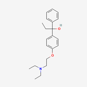 molecular formula C21H29NO2 B1219349 4-(2-(Diethylamino)ethoxy)-alpha-ethyl-alpha-phenylbenzenemethanol CAS No. 56431-20-0