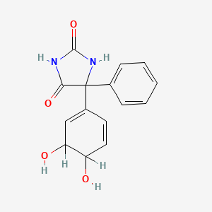 B1219351 5-(3,4-Dihydroxy-1,5-cyclohexadien-1-yl)-5-phenylhydantoin CAS No. 28129-90-0