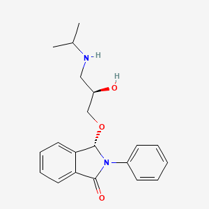 molecular formula C20H24N2O3 B1219352 3-(2-Hydroxy-3-(isopropylamino)propoxy)-2-phenyl-1-isoindolinone CAS No. 70096-13-8