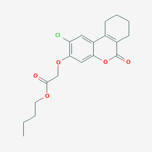 molecular formula C19H21ClO5 B12193561 butyl [(2-chloro-6-oxo-7,8,9,10-tetrahydro-6H-benzo[c]chromen-3-yl)oxy]acetate 