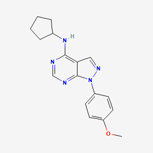 molecular formula C17H19N5O B12193587 N-cyclopentyl-1-(4-methoxyphenyl)-1H-pyrazolo[3,4-d]pyrimidin-4-amine 