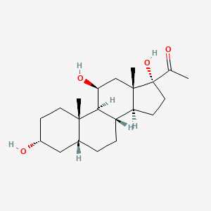 molecular formula C21H34O4 B1219361 3alpha,11beta,17alpha-Trihydroxy-5beta-pregnan-20-one CAS No. 7252-91-7