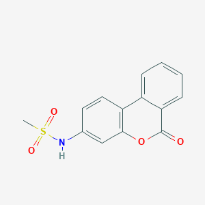 molecular formula C14H11NO4S B1219362 N-(6-Oxo-6H-dibenzo[b,d]pyran-3-yl)methanesulfonamide CAS No. 6957-70-6