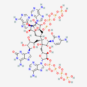 molecular formula C49H65N23O41P8 B1219372 Triadenylyl-(2'-3')-adenylyl-cytidylic acid CAS No. 77354-26-8